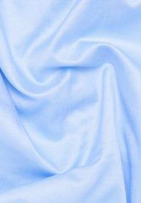 'Soft Luxury Shirt' In Light Blue - Modern Fit - Two Ply Cotton Twill Everyday Shirt with Cutaway Collar by Eterna 1863