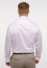 'Soft Luxury Shirt' In Pink - Modern Fit - Two Ply Cotton Twill Everyday Shirt with Cutaway Collar (Size 17 1/2 Regular) by Eterna 1863