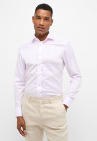 'Luxury Shirt' In Pink - Slim Fit - Two Ply Cotton Twill Dress Shirt with Cutaway Collar by Eterna 1863