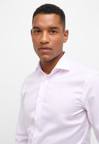 'Luxury Shirt' In Pink - Slim Fit - Two Ply Cotton Twill Dress Shirt with Cutaway Collar by Eterna 1863