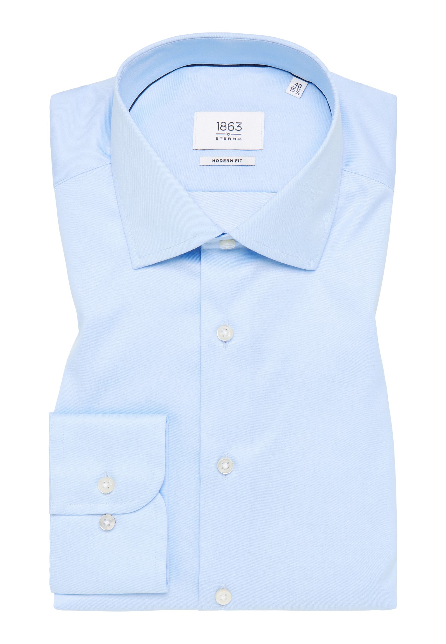 Luxury Shirt' in Sky Blue - Modern Fit - Two Ply Cotton Twill Dress S Luxury Shirt' in Sky Blue - Modern Fit - Two Ply Cotton Twill Dress S