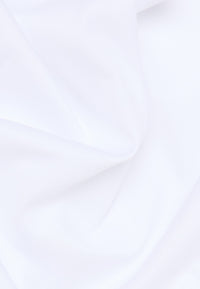 'Cover Shirt' In White - Slim Fit - Opaque Half Ply Cotton Twill Shirt with Cutaway Collar by Eterna 1863