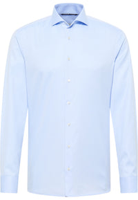 'Cover Shirt' In Sky Blue - Slim Fit - Opaque Half Ply Cotton Twill Shirt with Cutaway Collar by Eterna 1863