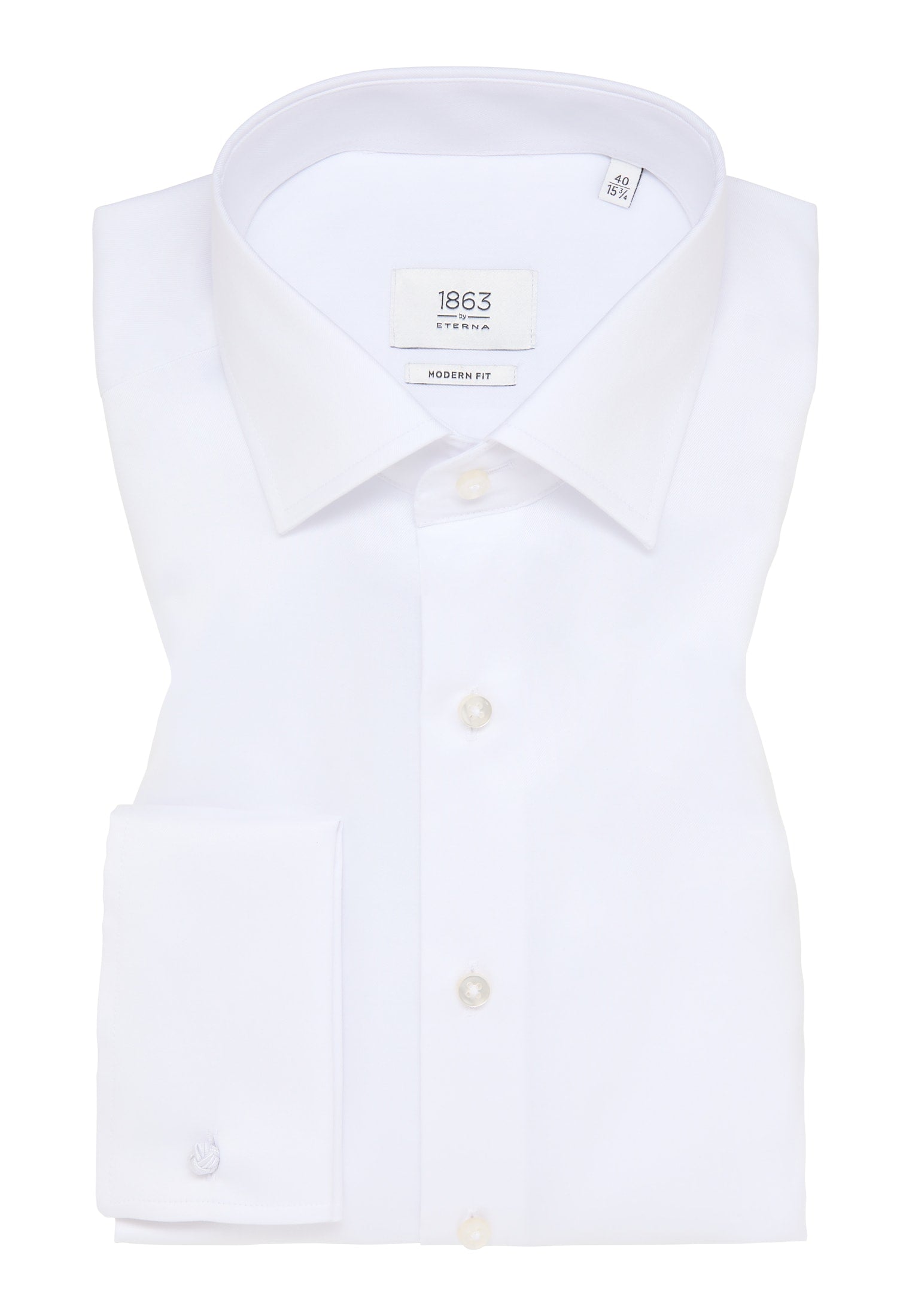 fitted lace wedding dress ZEGNA French Cuff White Twill Dress Shirt main image 0