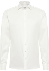 'Luxury Shirt' in Champagne with French Cuff - Modern Fit - Two Ply Cotton Twill Dress Shirt with Kent Collar by Eterna 1863