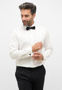 'Luxury Shirt' in Champagne with French Cuff - Modern Fit - Two Ply Cotton Twill Dress Shirt with Kent Collar by Eterna 1863