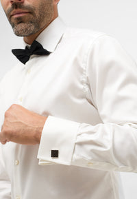 'Luxury Shirt' in Champagne with French Cuff - Modern Fit - Two Ply Cotton Twill Dress Shirt with Kent Collar by Eterna 1863