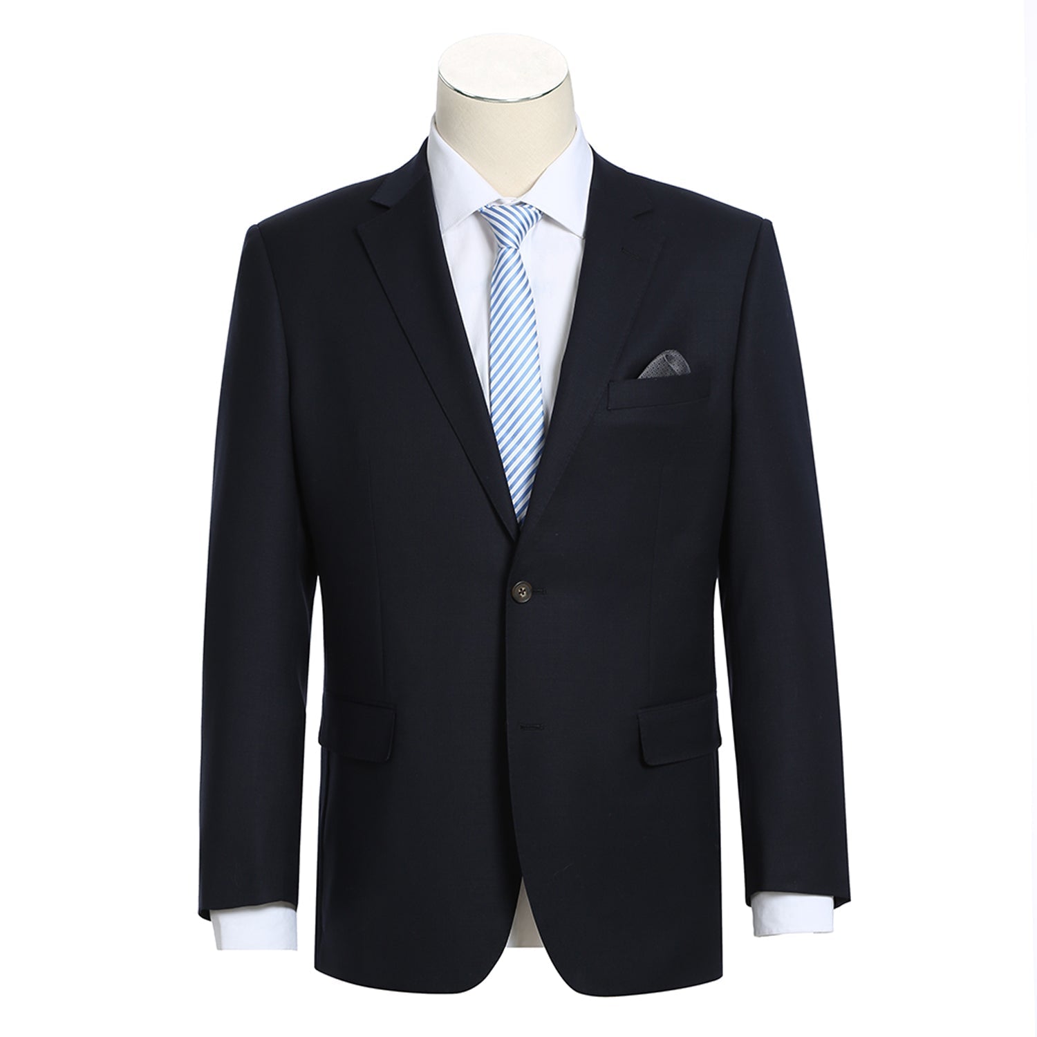 Super 140s Wool Single Breasted CLASSIC FIT Blazer in Midnight Navy (Short, Regular, and Long Available) by Renoir