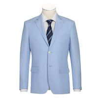 Linen Blend 2-Button SLIM FIT Suit in Sky Blue (Short, Regular, and Long Available) by Alessandro Vitello X Renoir