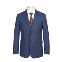 Stretch Performance Single Breasted SLIM FIT Suit in Blue Check (Short, Regular, and Long Available) by English Laundry