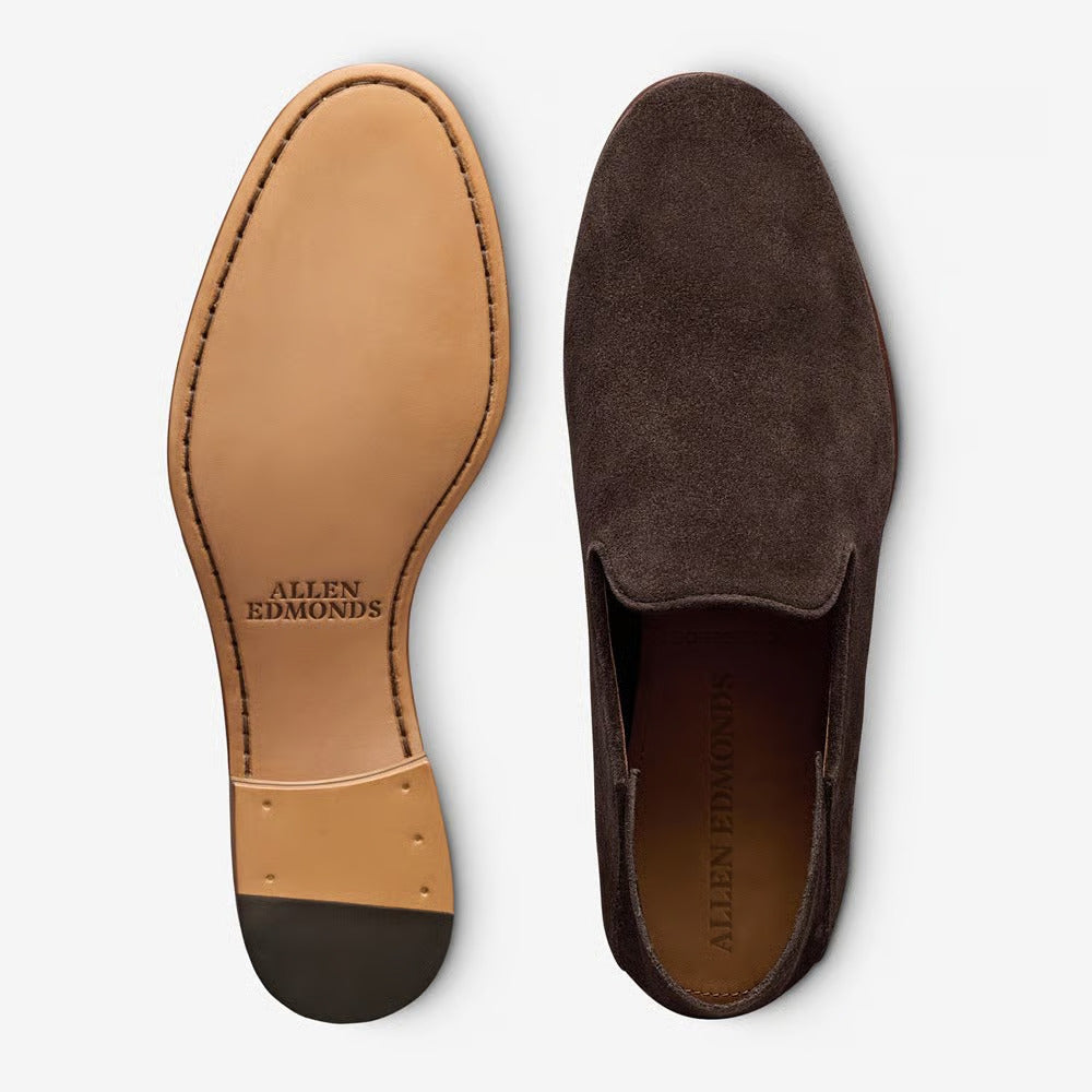 Portofino Slip-on Loafer in Bitter Chocolate Suede by Allen Edmonds