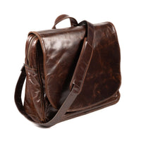 Wynn Mail Bag in Brompton Brown by Moore & Giles