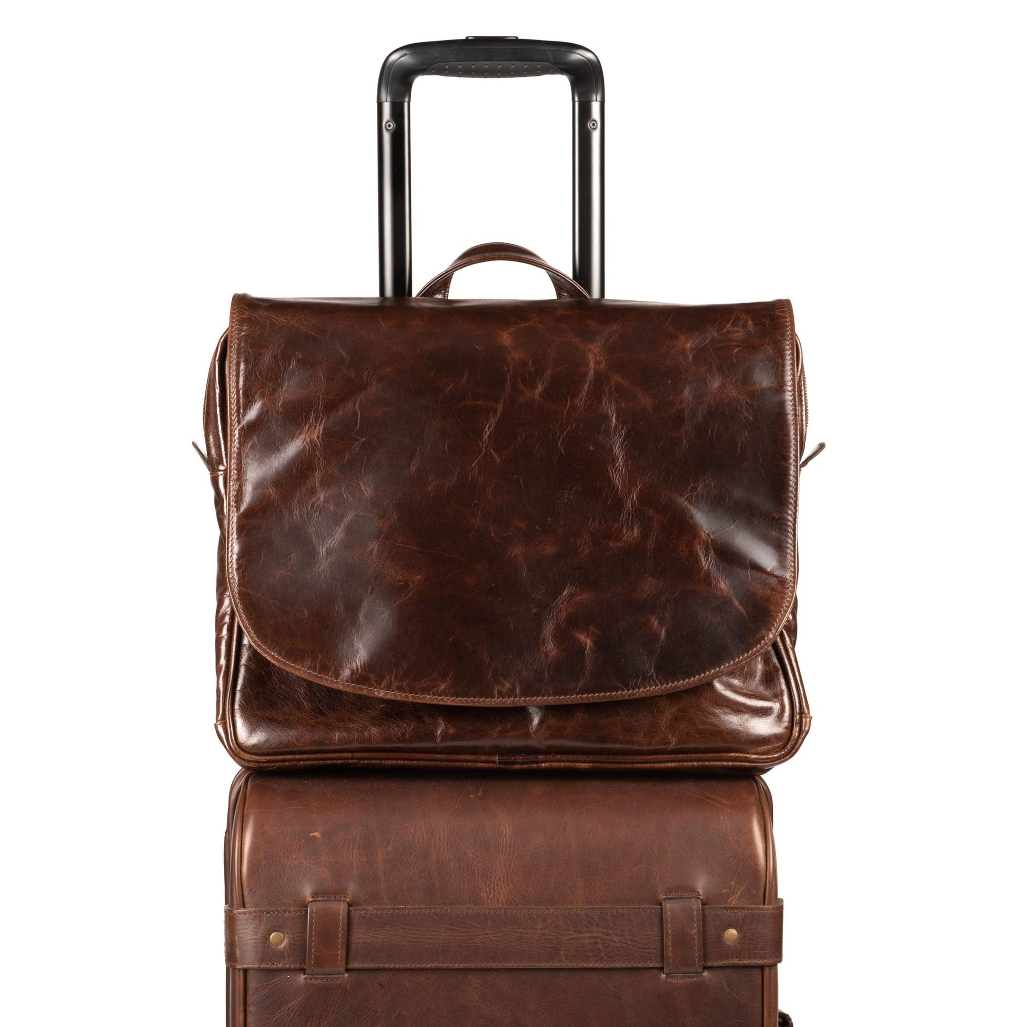 Wynn Mail Bag in Brompton Brown by Moore & Giles