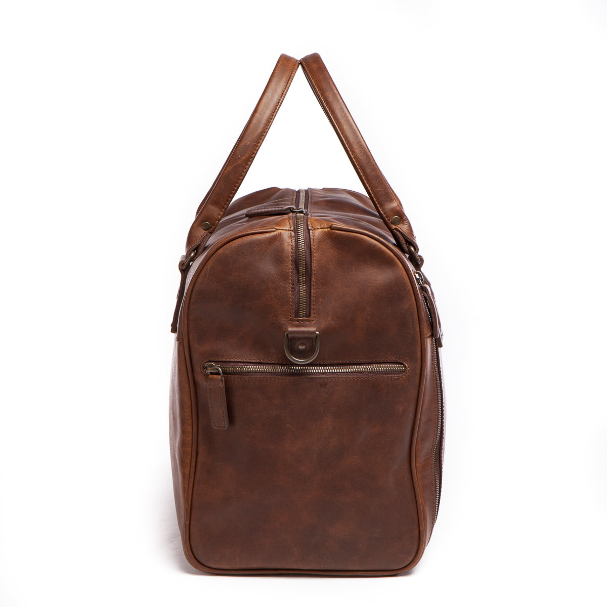 Booker Leather Cabin Duffel in Baldwin Oak by Moore & Giles