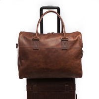 Booker Leather Cabin Duffel in Baldwin Oak by Moore & Giles