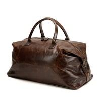 Benedict Leather Weekend Bag in Brompton Brown by Moore & Giles
