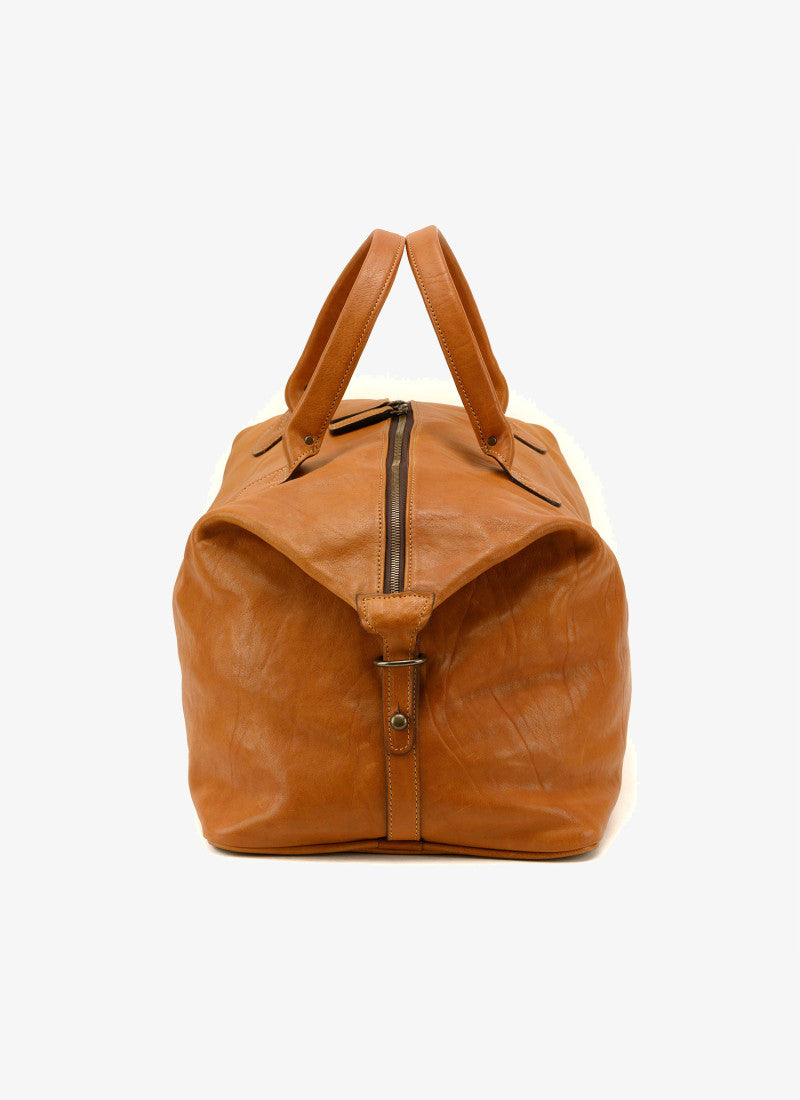 Benedict Leather Weekend Bag in Modern Saddle by Moore & Giles