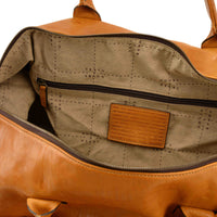 Benedict Leather Weekend Bag in Modern Saddle by Moore & Giles