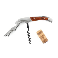 Corkscrew Sleeve with Wine Key in Modern Saddle by Moore & Giles