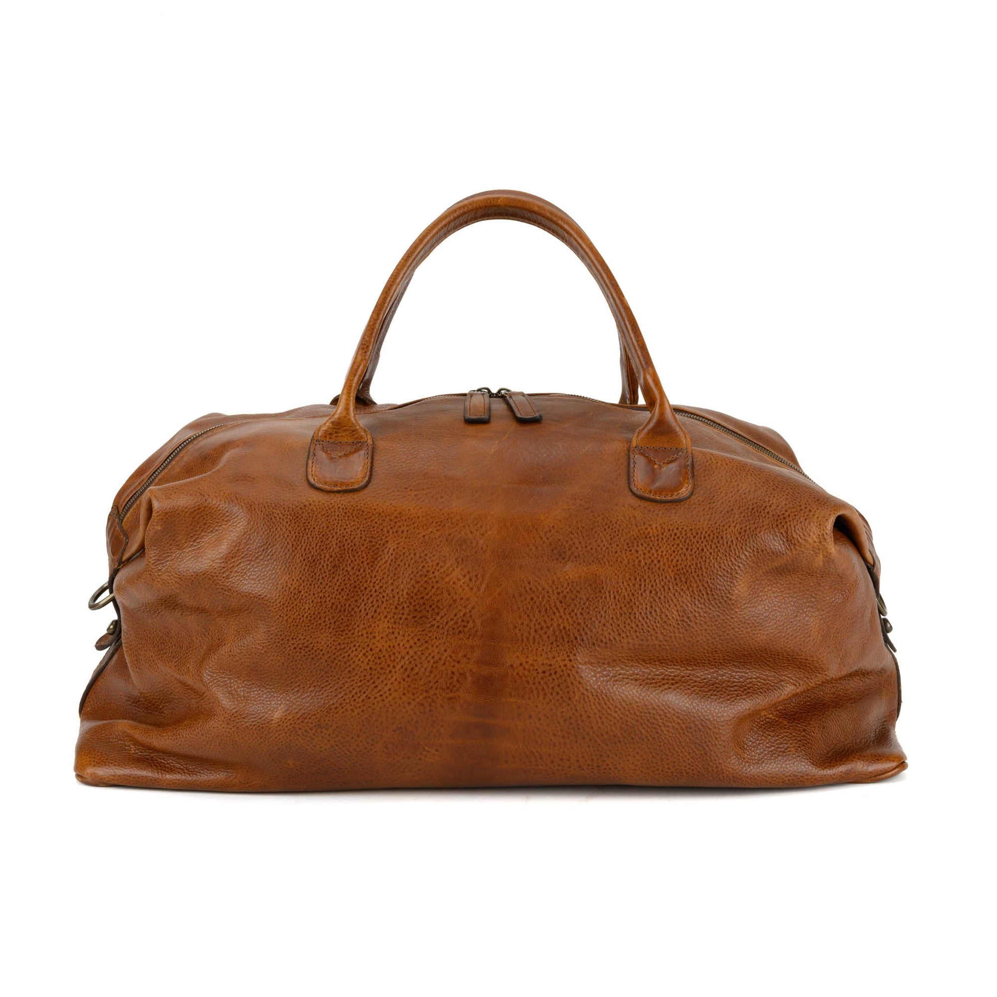 Benedict Leather Weekend Bag in Titan Milled Honey by Moore & Giles