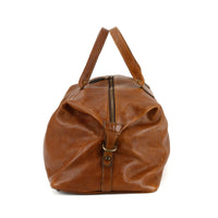 Benedict Leather Weekend Bag in Titan Milled Honey by Moore & Giles