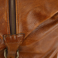 Benedict Leather Weekend Bag in Titan Milled Honey by Moore & Giles