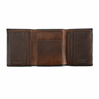 Tri-Fold Wallet in Brompton Black by Moore & Giles