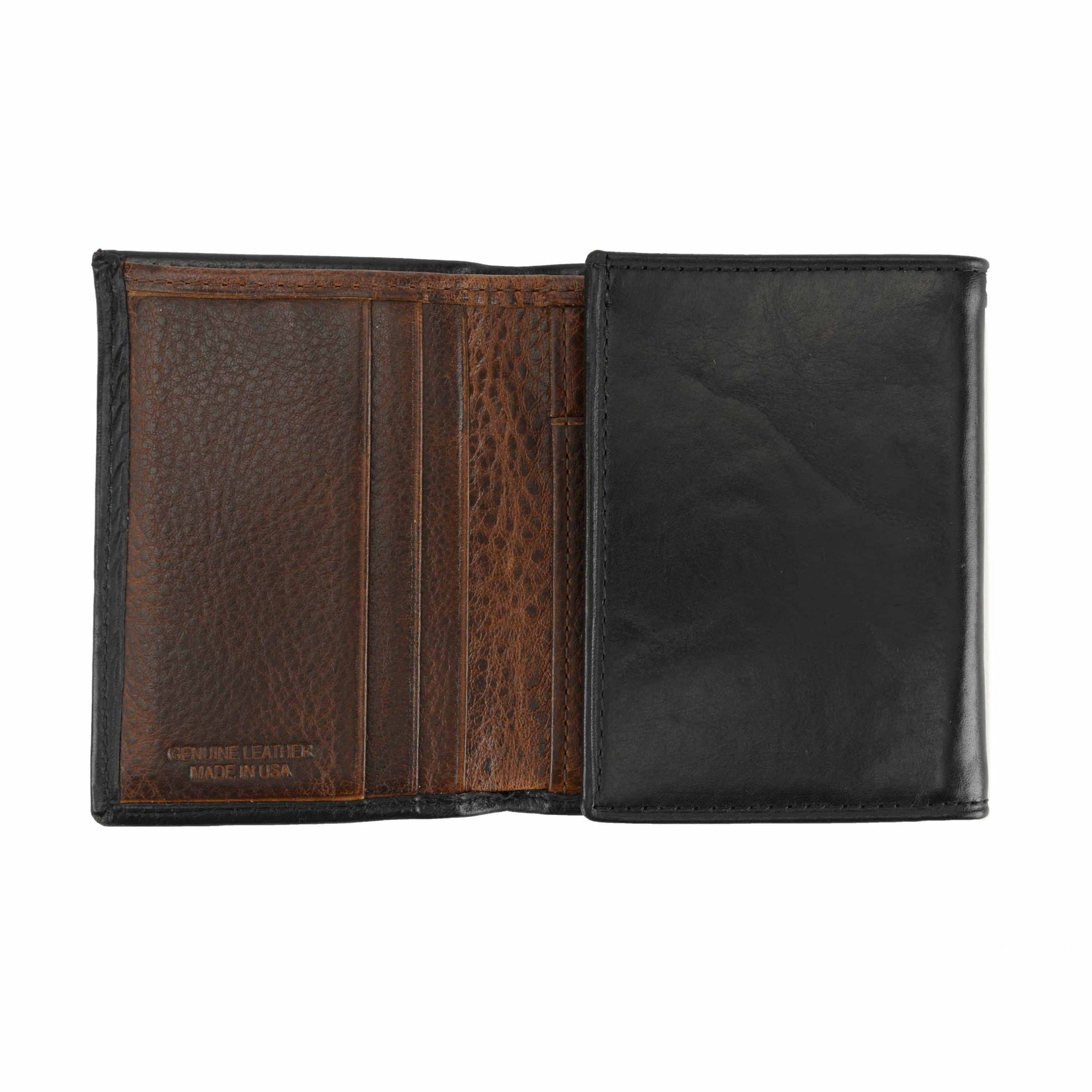 Tri-Fold Wallet in Brompton Black by Moore & Giles