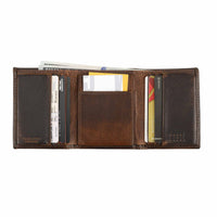 Tri-Fold Wallet in Brompton Brown by Moore & Giles