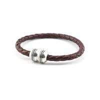 Braided Leather Hemisphere Bracelet in Choice of Colors by Torino Leather