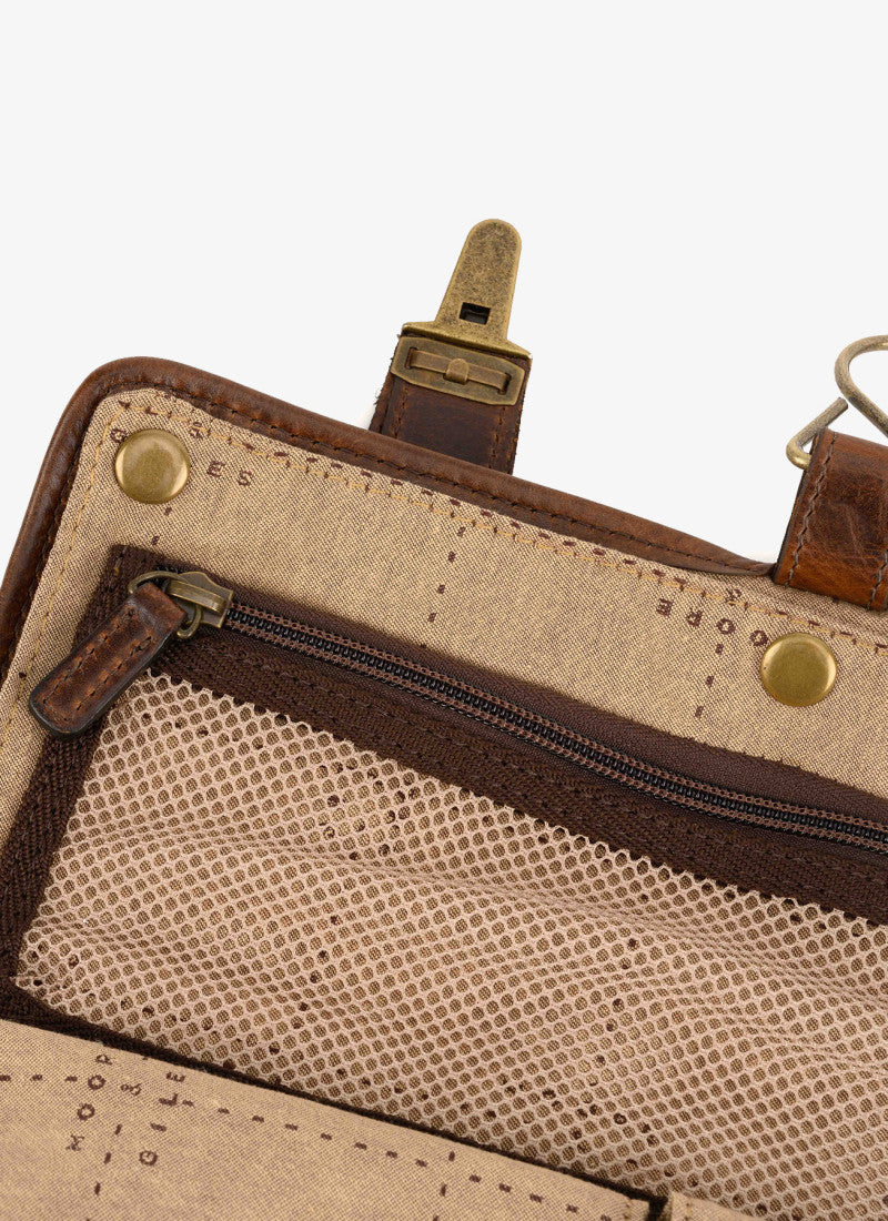 Austin Hanging Wash Kit in Brompton Brown by Moore & Giles