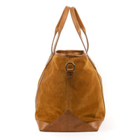 Alex Suede and Leather Travel Bag in Valencia Cider & Valhalla Nutmeg by Moore & Giles