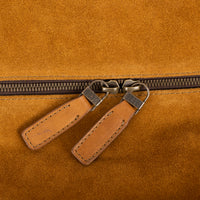 Alex Suede and Leather Travel Bag in Valencia Cider & Valhalla Nutmeg by Moore & Giles