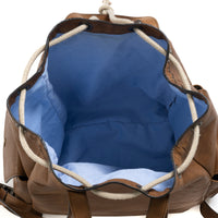 Reclaimed Cinch Top Backpack in Heirloom Oak by Moore & Giles