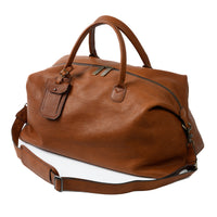 Benedict Leather Weekend Bag in Seven Hills Umber by Moore & Giles