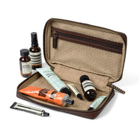 Kent Travel Kit in Seven Hills Chocolate by Moore & Giles