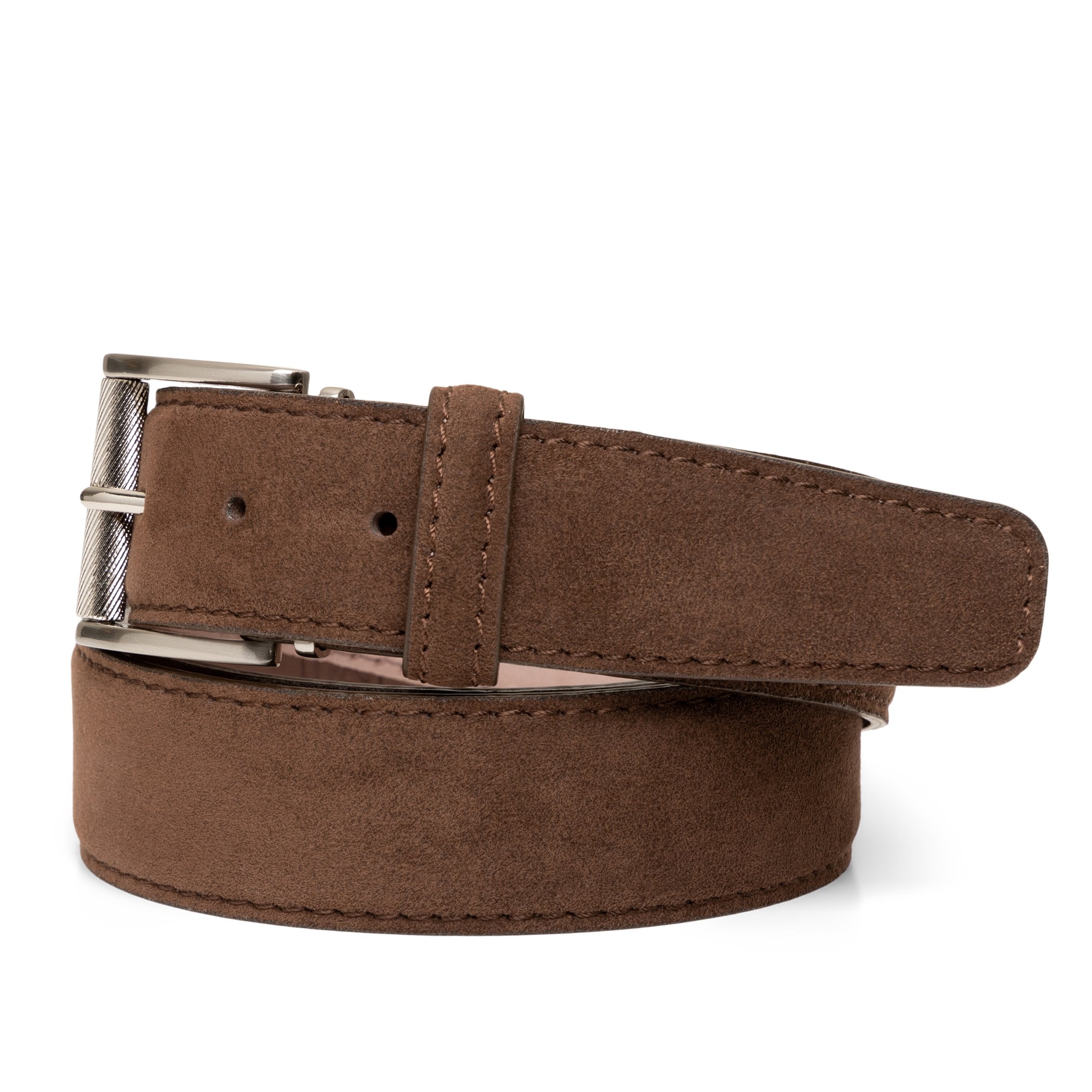 Made in England Suede Belt - Chocolate