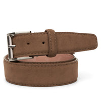 Alcantara Synthetic Suede Belt in Fawn by L.E.N.