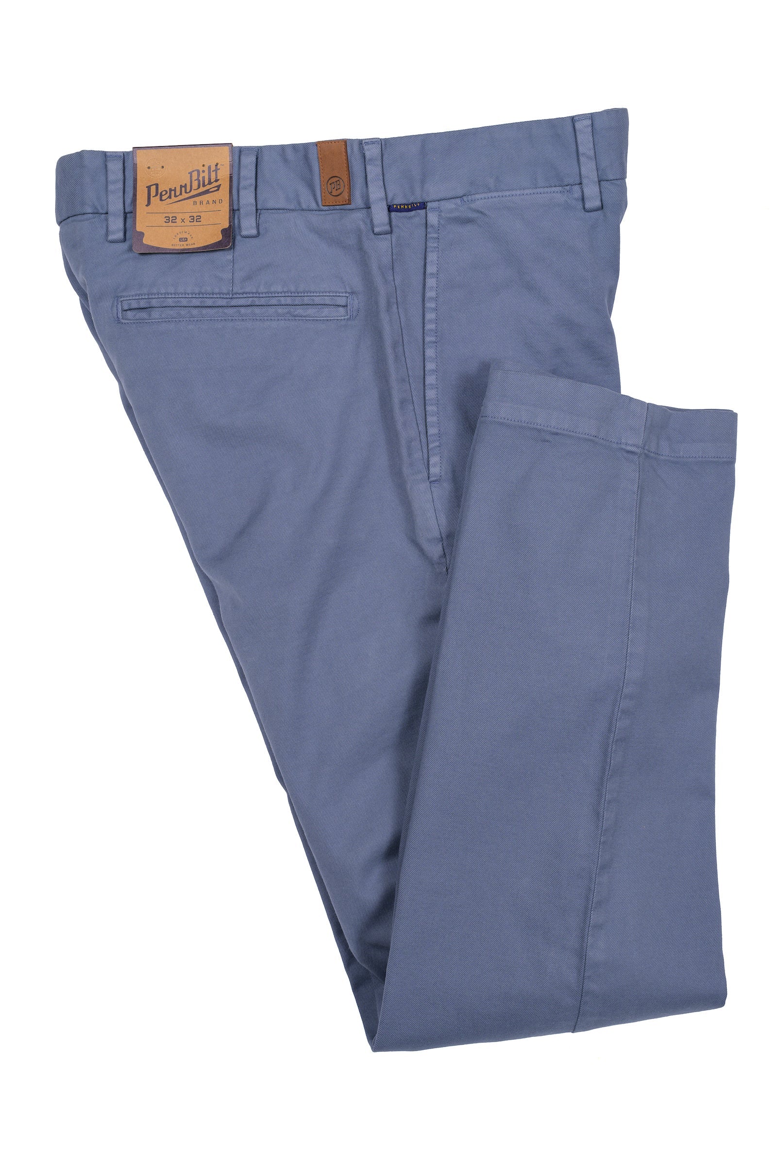 The Plainsman Tapered Leg Khakis in Slate Blue by Pennbilt