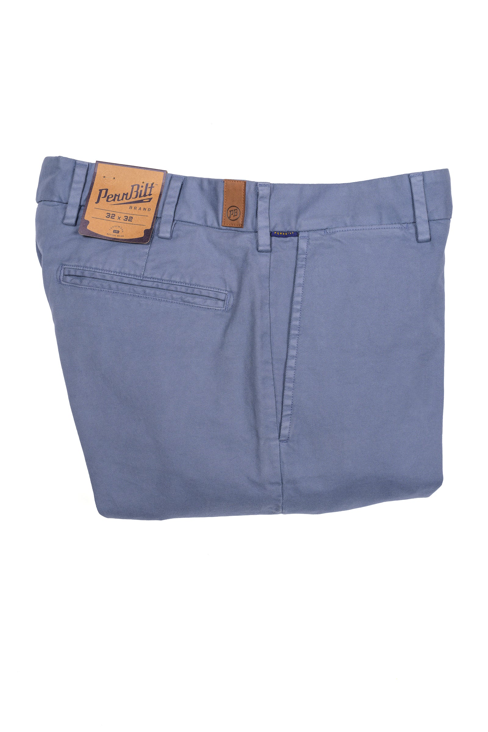 The Plainsman Tapered Leg Khakis in Slate Blue by Pennbilt