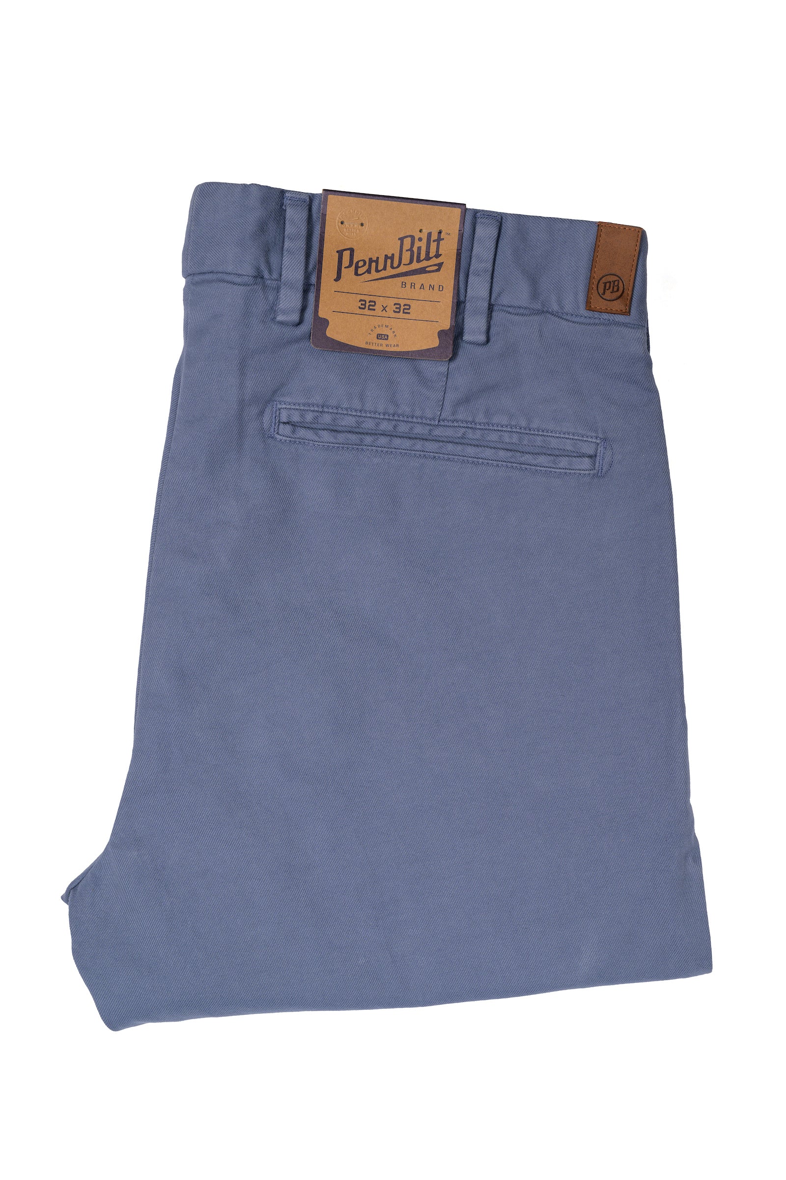 The Plainsman Tapered Leg Khakis in Slate Blue by Pennbilt