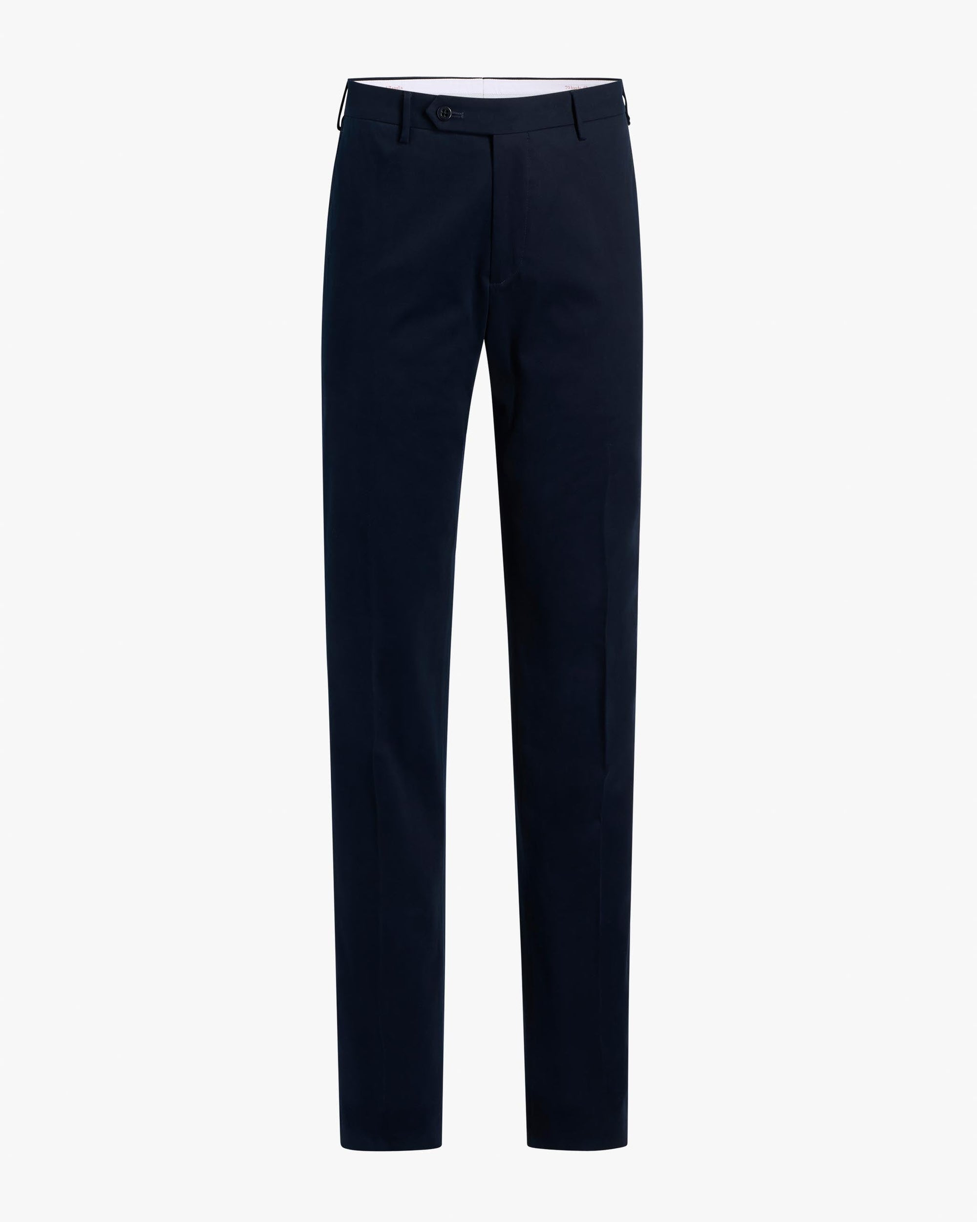 Parker Cotton Stretch Trouser in Navy (Modern Straight Fit) by Zanella