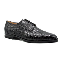 Andrea Crocodile Lace Up in Black by Zelli Italia