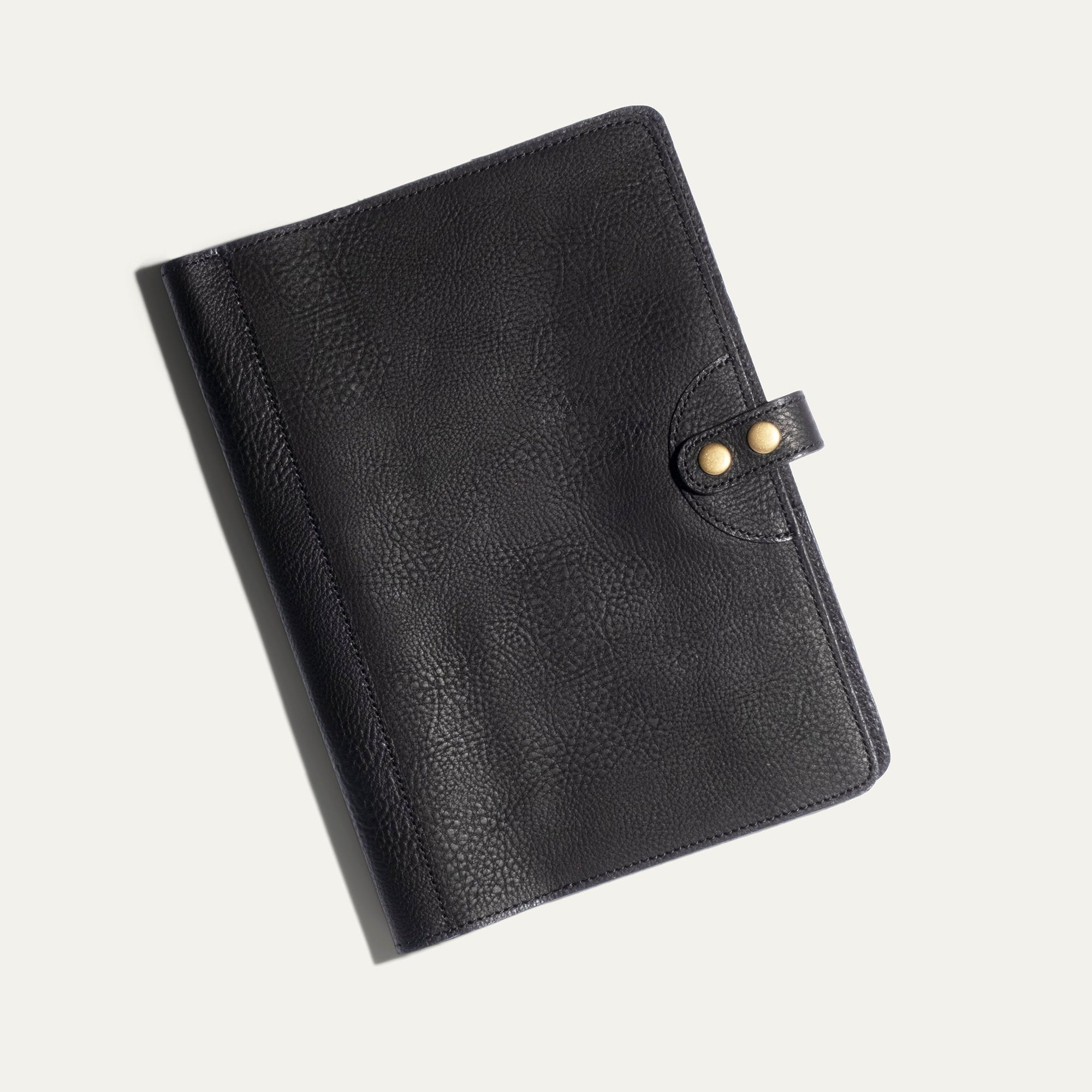 Large Signature Leather Journal Cover in Black by Will Leather Goods