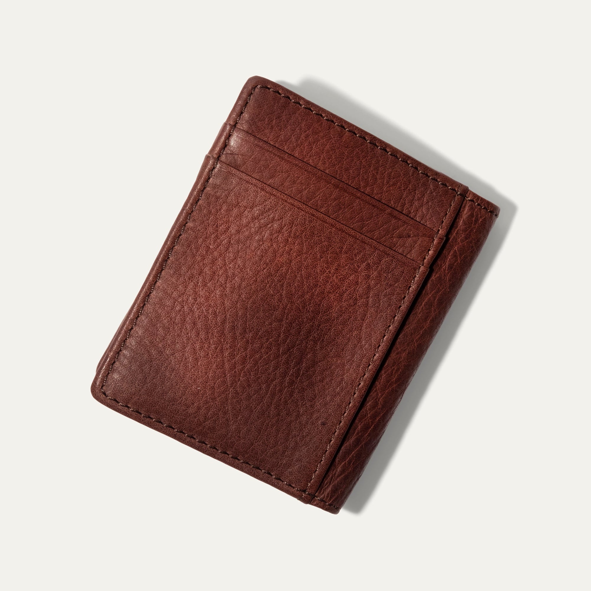 Classic Leather Money Clip Wallet in Cognac by Will Leather Goods