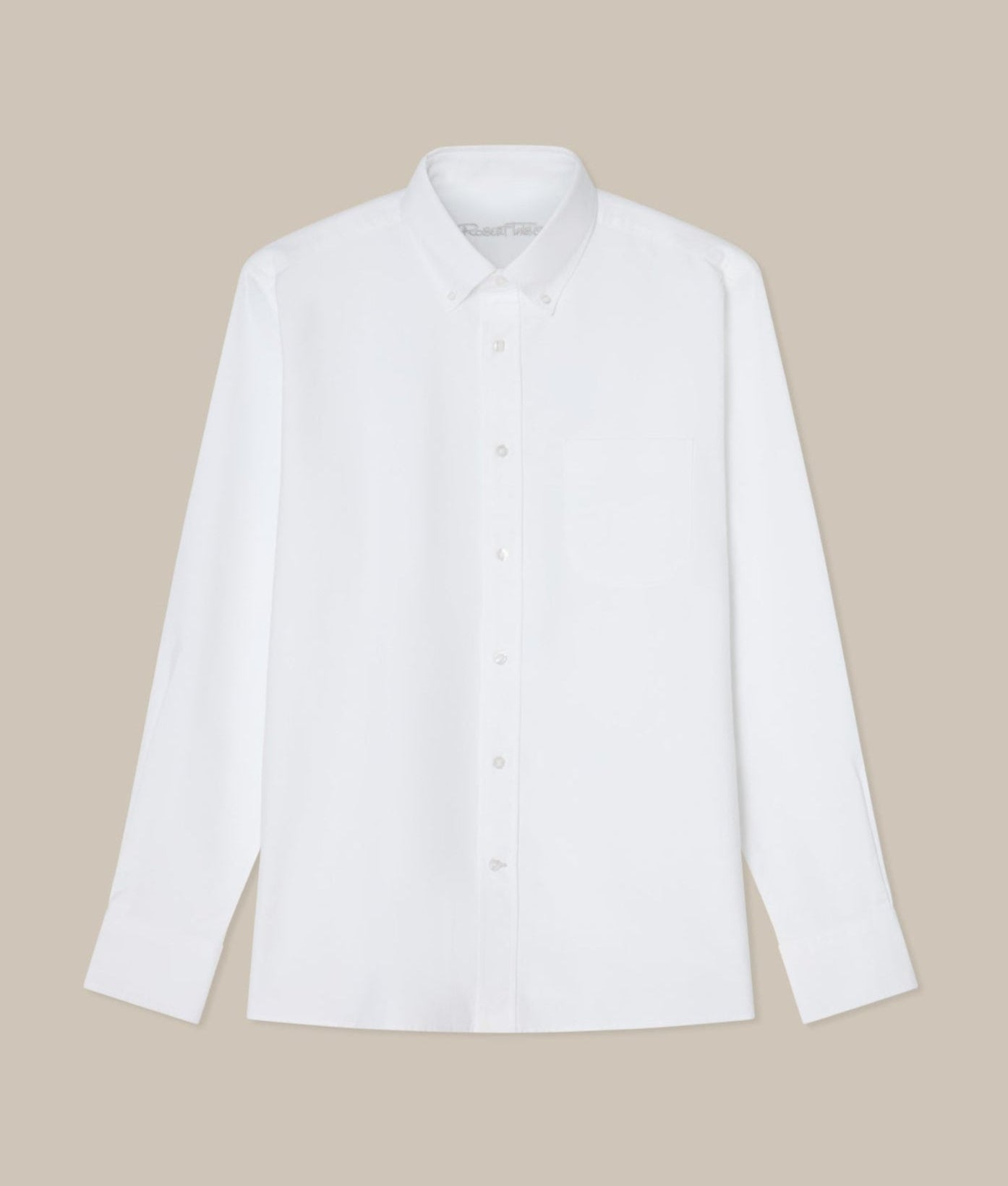 Harrison Button Down Oxford Shirt in White by Robert Talbott
