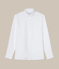 Harrison Button Down Oxford Shirt in White by Robert Talbott