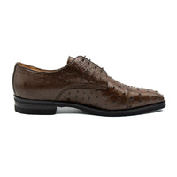 Andrea Ostrich Quill Lace Up in Brown by Zelli Italia