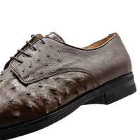 Andrea Ostrich Quill Lace Up in Brown by Zelli Italia