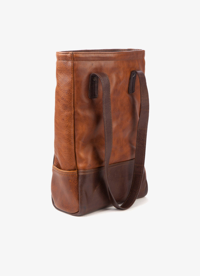 Petty Bottle Tote in Titan Milled Honey by Moore & Giles